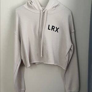Women's Off-White Cropped Hoodie